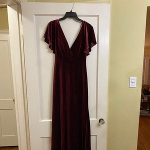 Jenny Yoo Bridesmaid Dress- Ellis in color Dark Berry